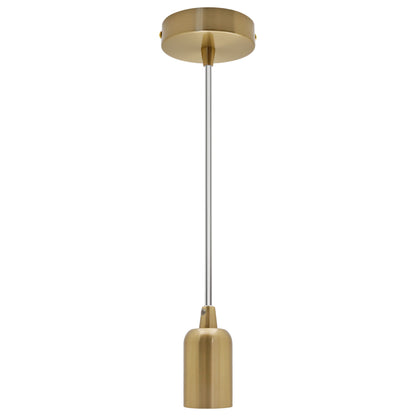 Ceiling Rose Pendant E27 Fitting Brass Flex Hanging Lamp Holder Kit