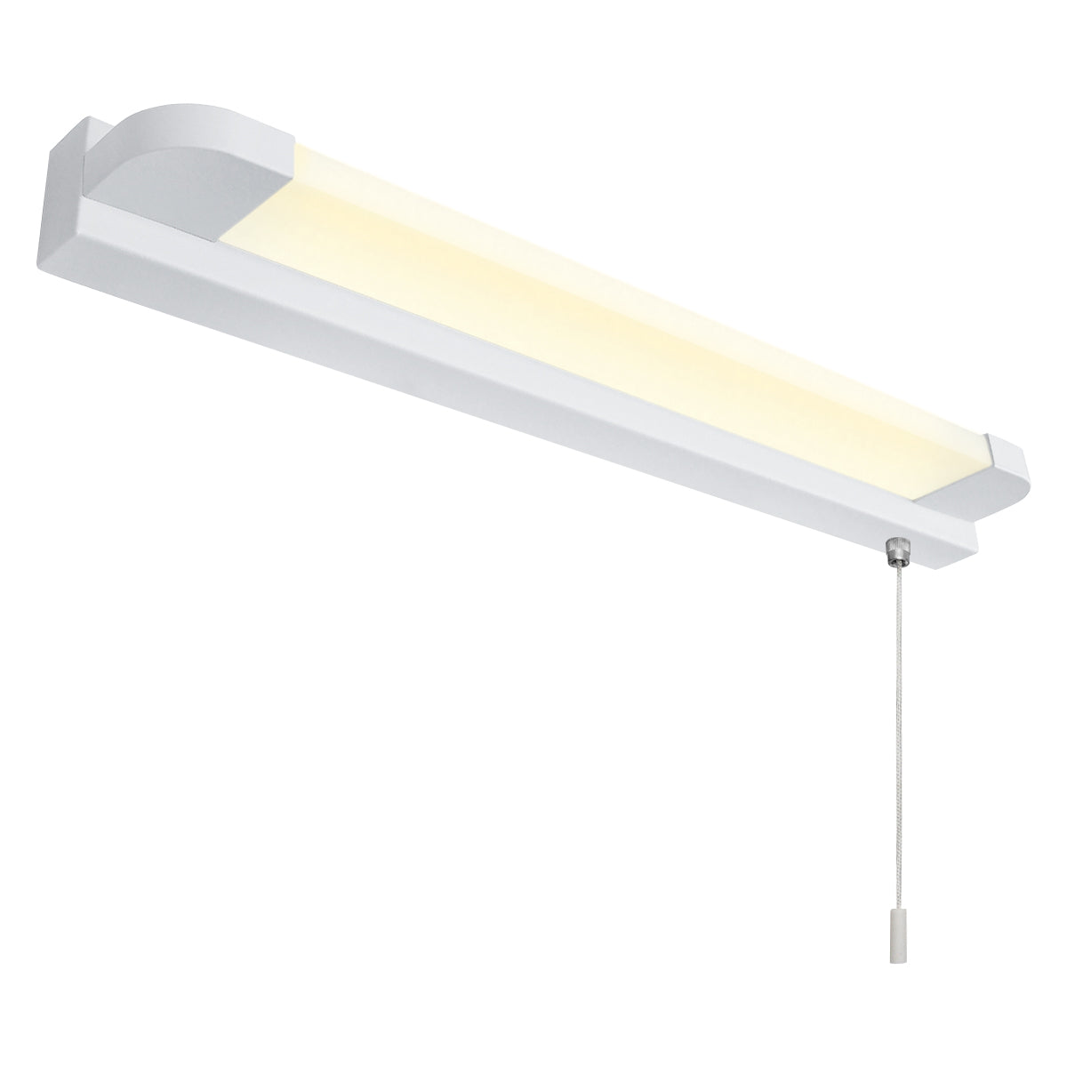 7w LED Bathroom Mirror Wall Light With Pull Cord Warm White 3000K IP44