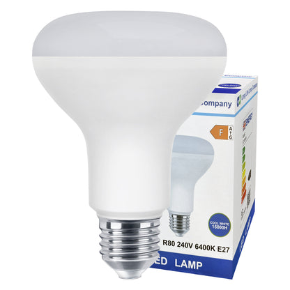 12w LED R80 Reflector Bulb 6400K Cool White
