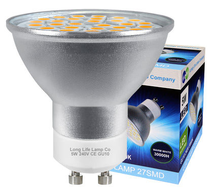 5w 27 SMD LED GU10 Light Bulb Warm White