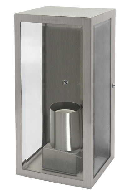 Outdoor Wall Light E27 60W Rectangular Glass Stainless Steel IP44 - Free delivery on all orders