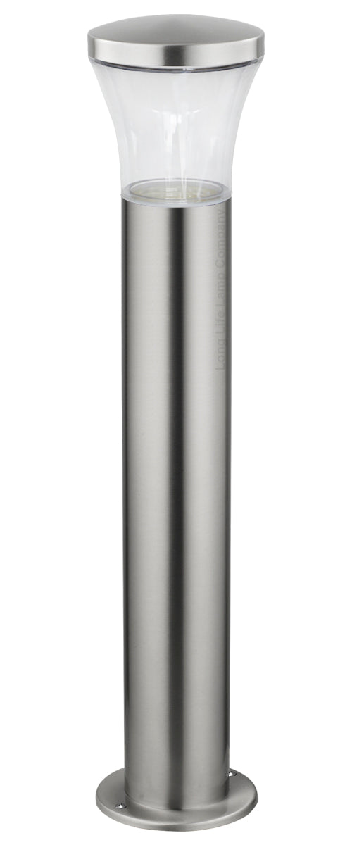 Modern LED Bollard Light Stainless ZLC310K with Warm White 5w E27 Clear Candle - Free delivery on all orders