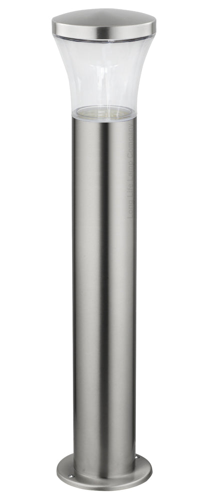 Modern LED Bollard Light Stainless ZLC310K with Warm White 5w E27 Clear Candle - Free delivery on all orders
