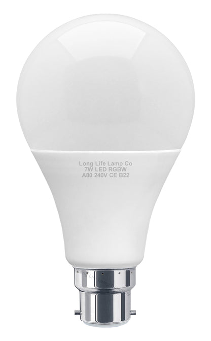 7w B22 RGB LED Colour Changing Light Bulb Remote Control High Brightness Built In Memory - Free delivery on all orders