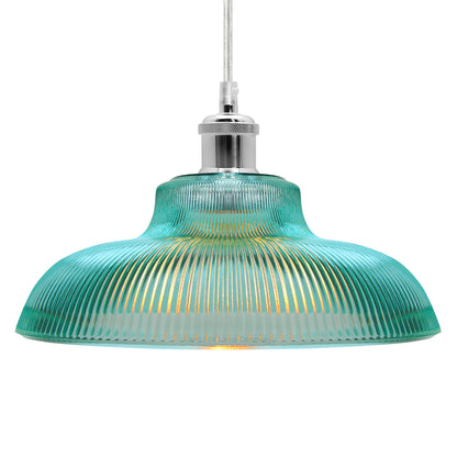 Retro Vintage Blue Glass Ceiling Pendant Light M0216