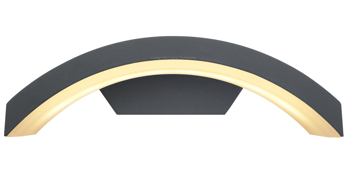 Modern Curved 7W LED Outdoor Wall Light Warm White ZLC338WW - Free delivery on all orders
