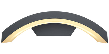 Modern Curved 7W LED Outdoor Wall Light Warm White ZLC338WW - Free delivery on all orders