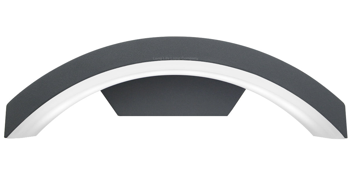 Modern Curved 7W LED Outdoor Wall Light Cool White