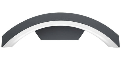 Modern Curved 7W LED Outdoor Wall Light Cool White