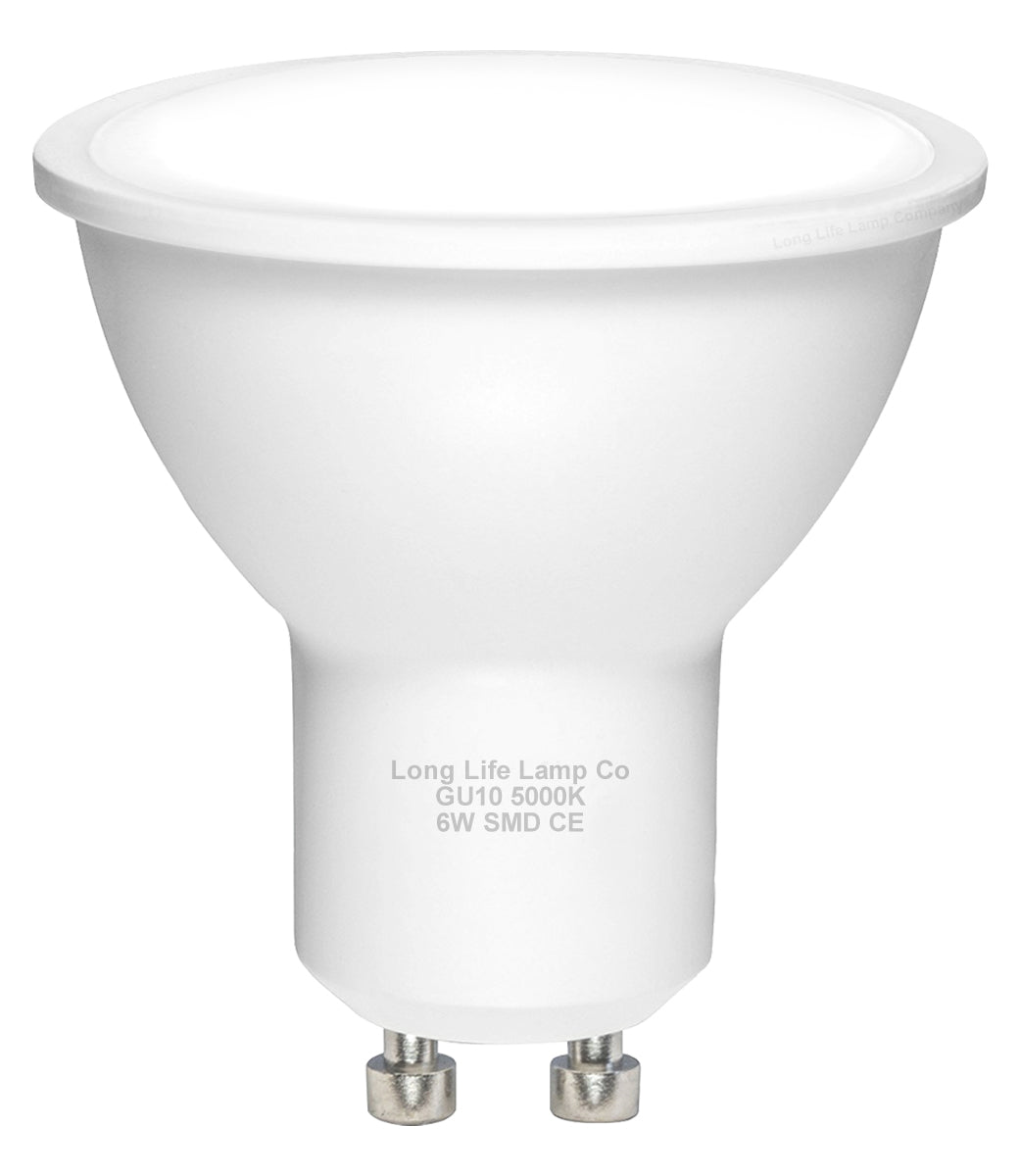 10 Pack 6w SMD LED Light Bulb GU10 50w Brightness Cool White