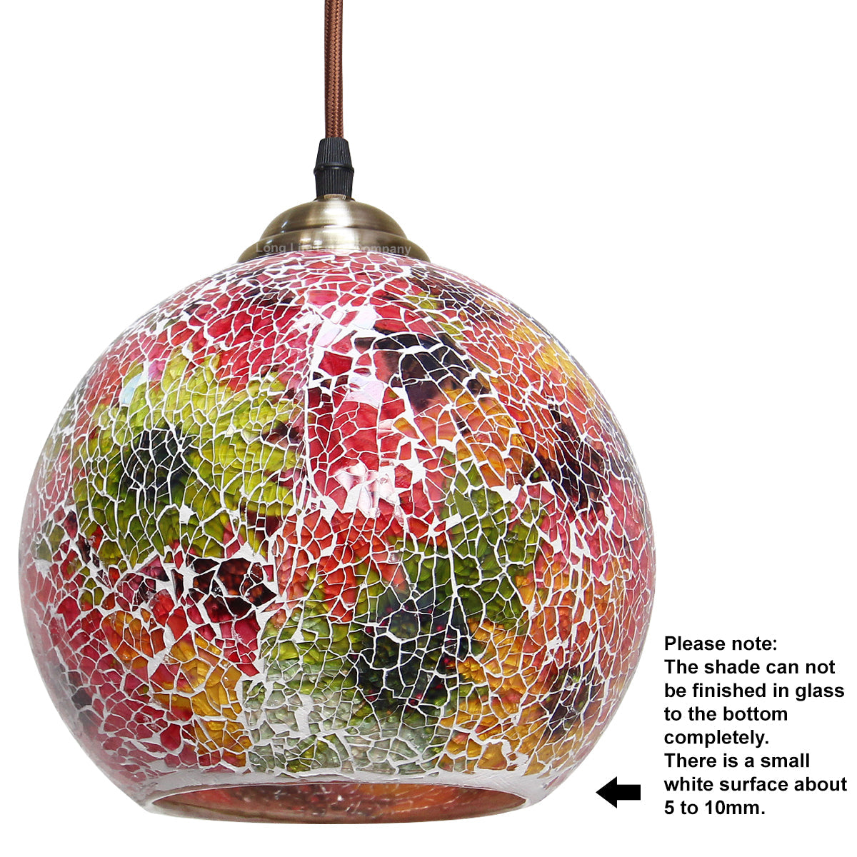 Vintage Glass Globe Ceiling Hanging Pendant Light Shade Mosaic Lighting - Free delivery on all orders