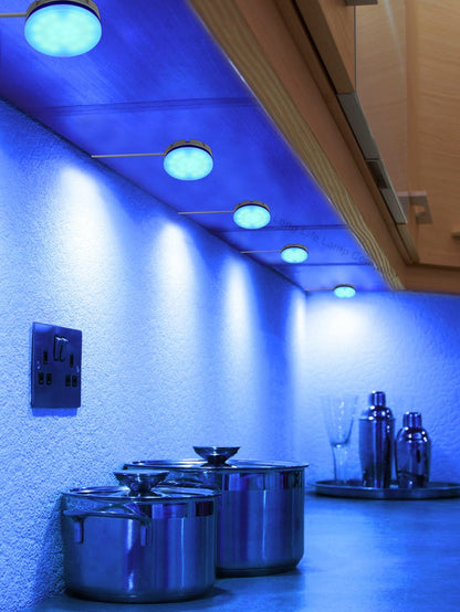 3w Blue GX53 LED Light Bulb Replacement For CFL Round - Energy Light Bulbs - Free delivery on all orders