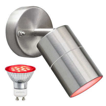 3w Coloured LED Single Wall Light (Adjustable) Red, Green, Blue - Energy Light Bulbs - Free delivery on all orders