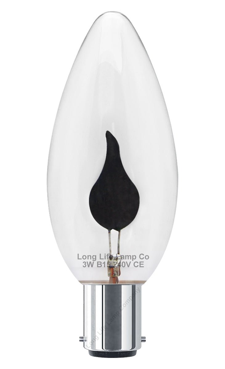 3w Flicker Flame Candle Light Bulb B15 Small Bayonet - Energy Light Bulbs - Free delivery on all orders