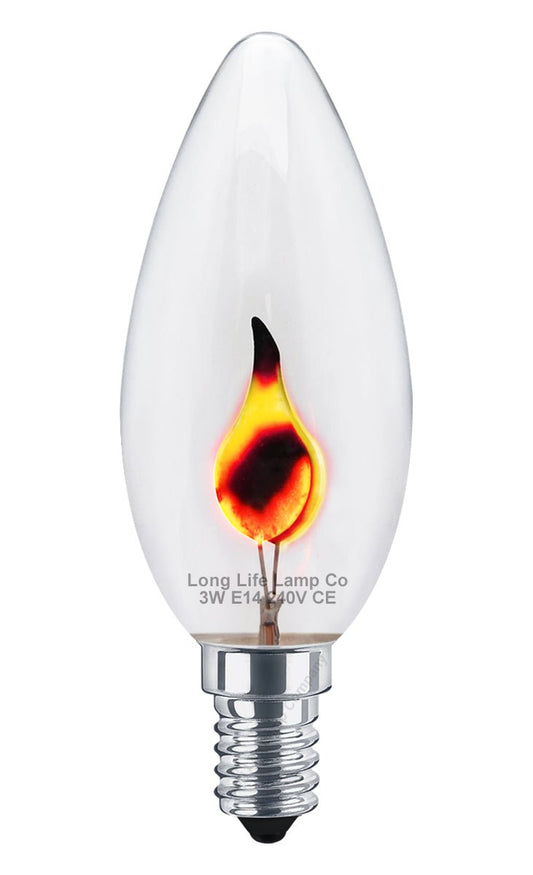 3w Flicker Flame Candle Light Bulb E14 - Energy Light Bulbs - Free delivery on all orders