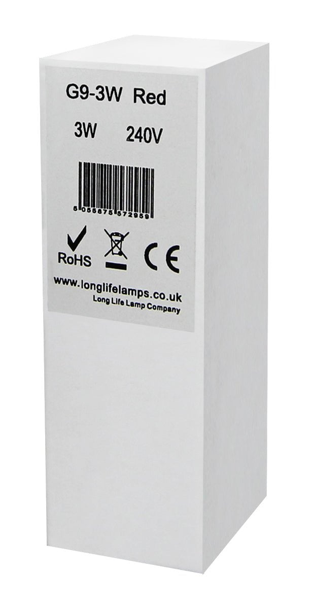 3w G9 LED Bulb Red Replacement For Halogen Capsule Lamp - Energy Light Bulbs - Free delivery on all orders