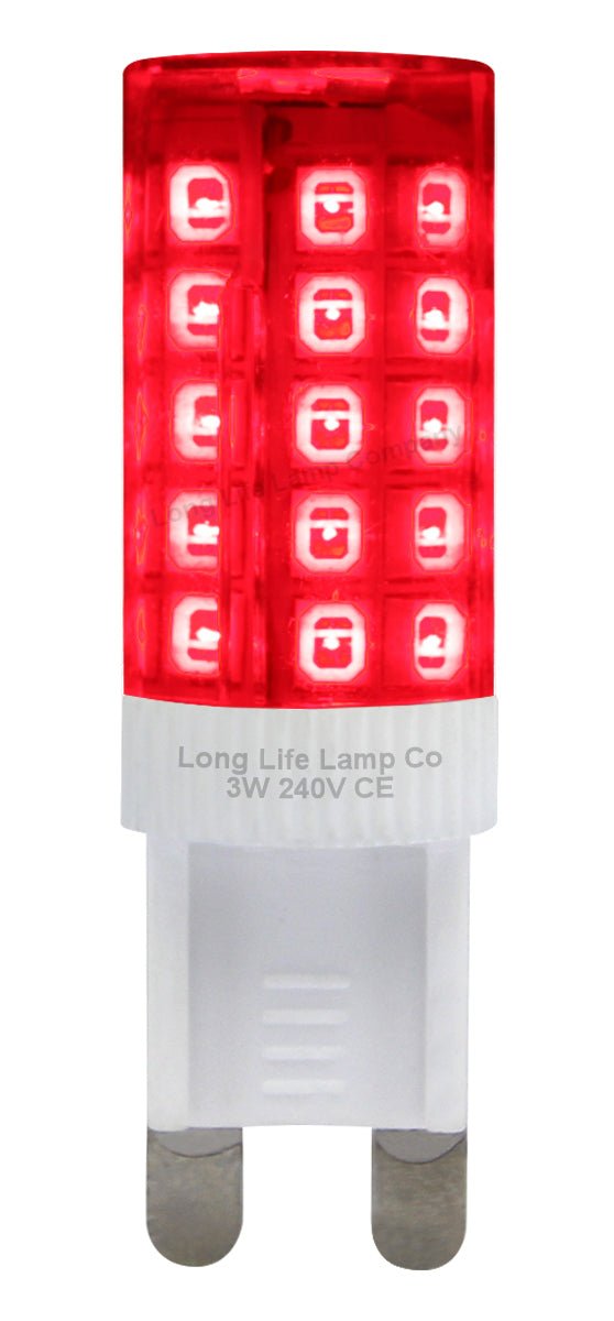 3w G9 LED Bulb Red Replacement For Halogen Capsule Lamp - Energy Light Bulbs - Free delivery on all orders