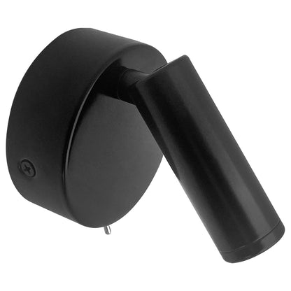 3W LED Adjustable Black Wall Mounted Bedside Light Switched Cool White BW06 - Energy Light Bulbs - Free delivery on all orders
