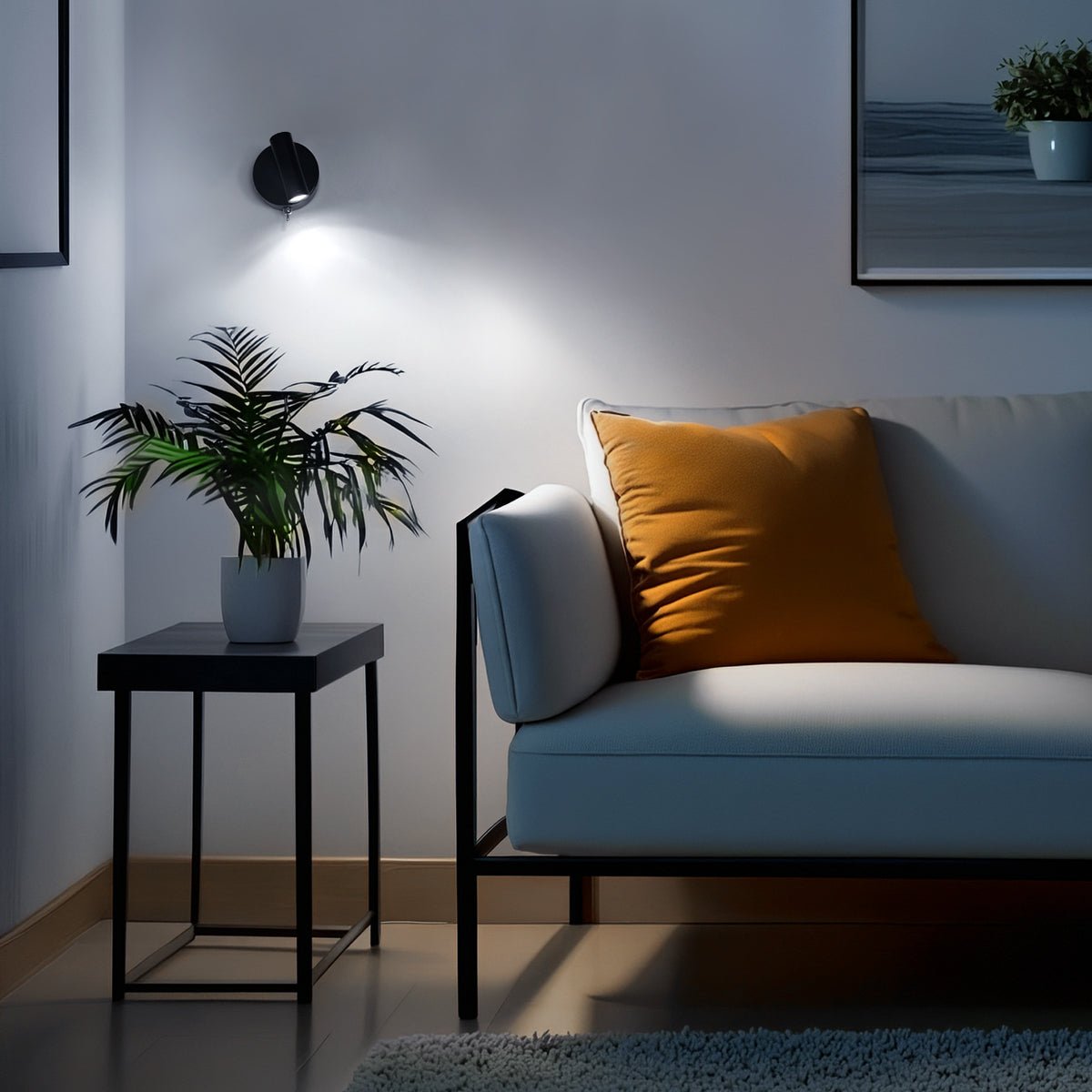 3W LED Adjustable Black Wall Mounted Bedside Light Switched Cool White BW06 - Energy Light Bulbs - Free delivery on all orders
