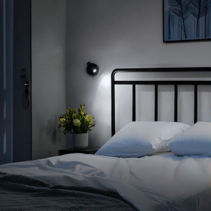 3W LED Adjustable Black Wall Mounted Bedside Light Switched Cool White BW06 - Energy Light Bulbs - Free delivery on all orders