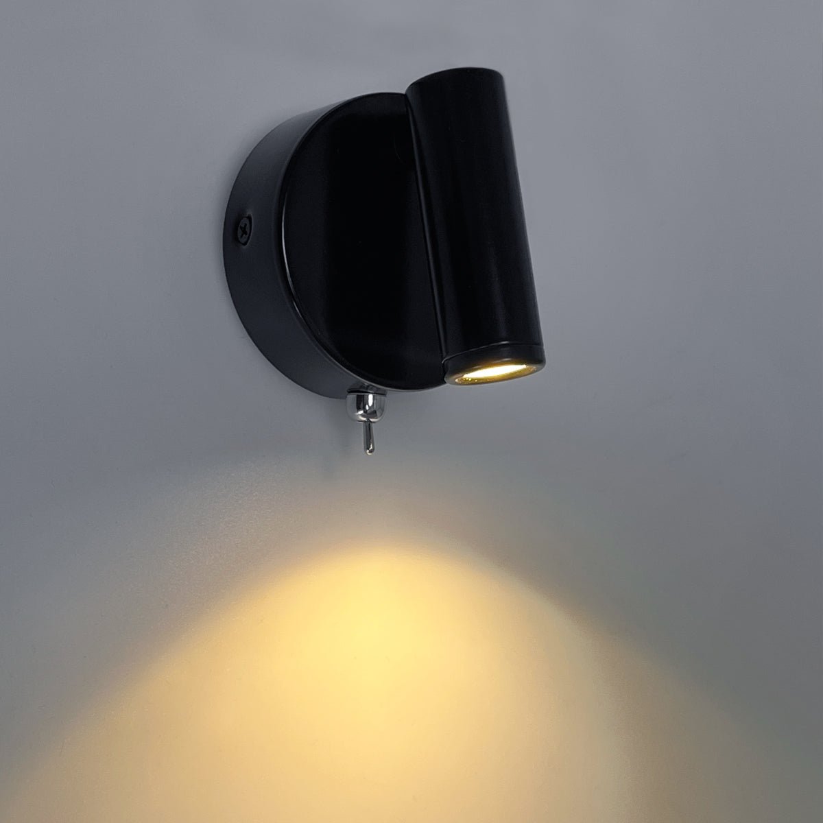 3W LED Adjustable Black Wall Mounted Bedside Light Switched Warm White BW05 - Energy Light Bulbs - Free delivery on all orders