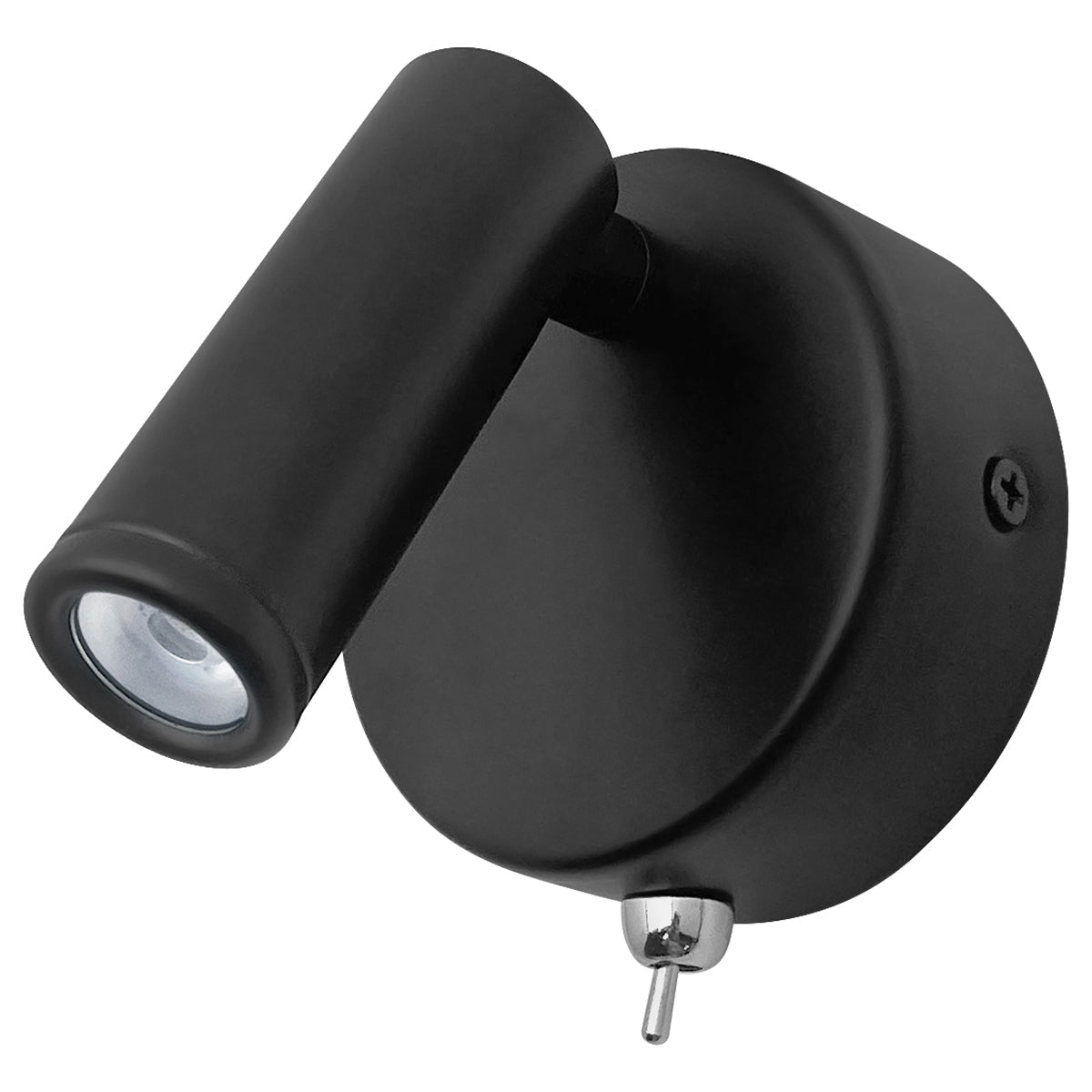 3W LED Adjustable Black Wall Mounted Bedside Light Switched Warm White BW05 - Energy Light Bulbs - Free delivery on all orders