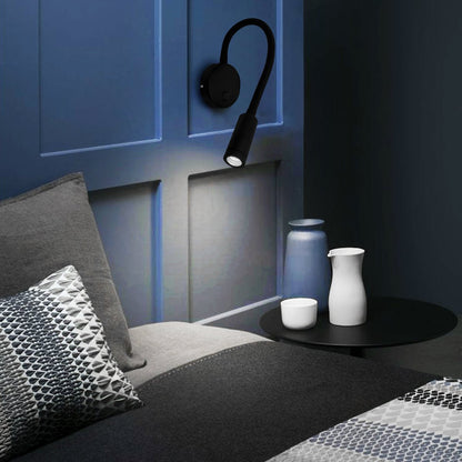 3W LED Adjustable Black Wall Mounted Reading Light with Flexible Arm Cool White 6000K - Energy Light Bulbs - Free delivery on all orders
