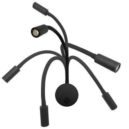 3W LED Adjustable Black Wall Mounted Reading Light with Flexible Arm Cool White 6000K - Energy Light Bulbs - Free delivery on all orders