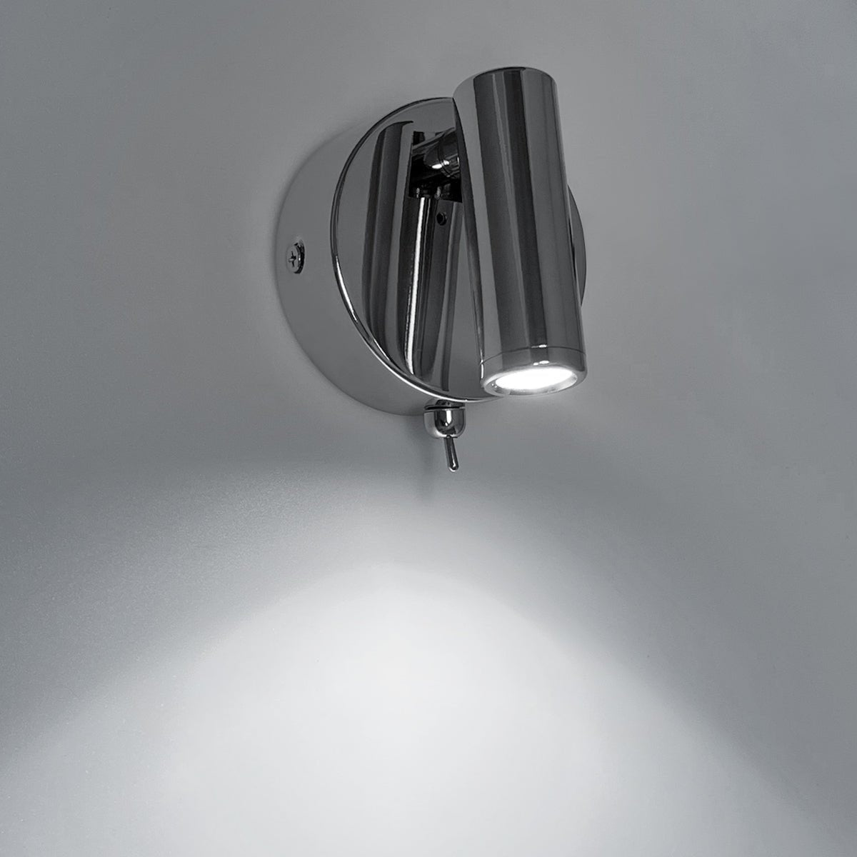 3W LED Adjustable Chrome Wall Mounted Bedside Light Switched Cool White BW10 - Energy Light Bulbs - Free delivery on all orders