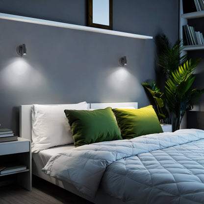 3W LED Adjustable Chrome Wall Mounted Bedside Light Switched Cool White BW10 - Energy Light Bulbs - Free delivery on all orders