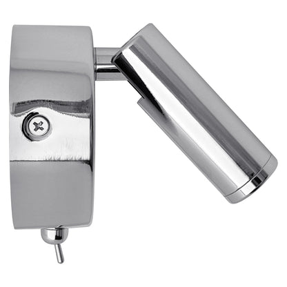 3W LED Adjustable Chrome Wall Mounted Bedside Light Switched Warm White BW09 - Energy Light Bulbs - Free delivery on all orders
