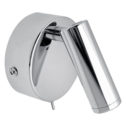 3W LED Adjustable Chrome Wall Mounted Bedside Light Switched Warm White BW09 - Energy Light Bulbs - Free delivery on all orders