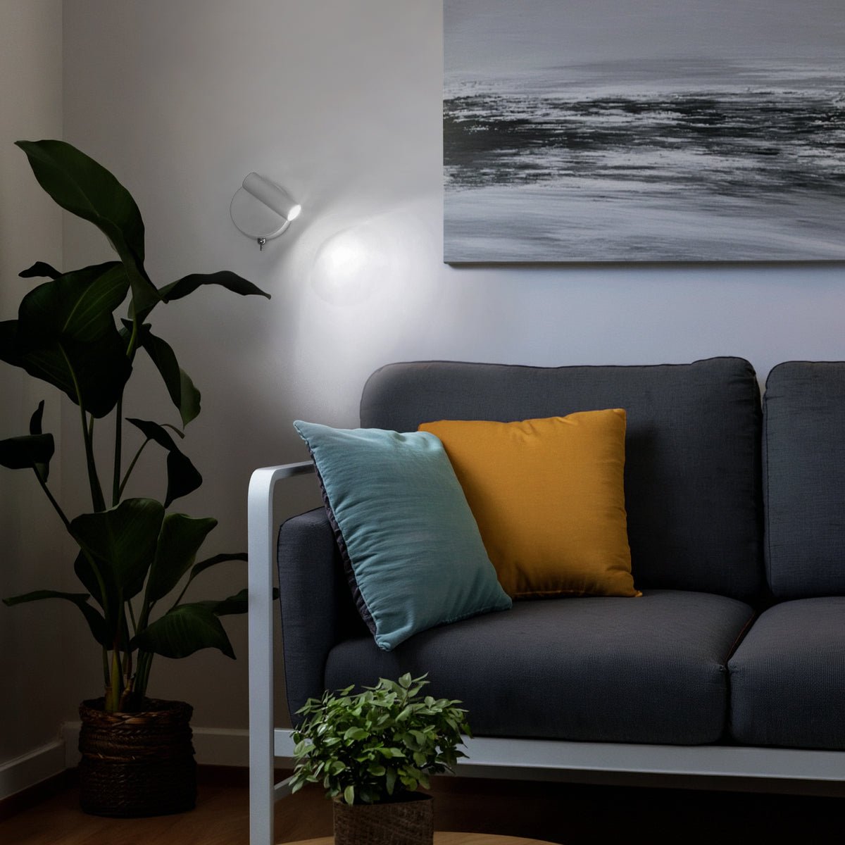 3W LED Adjustable White Wall Mounted Bedside Light Switched Cool White BW08 - Energy Light Bulbs - Free delivery on all orders