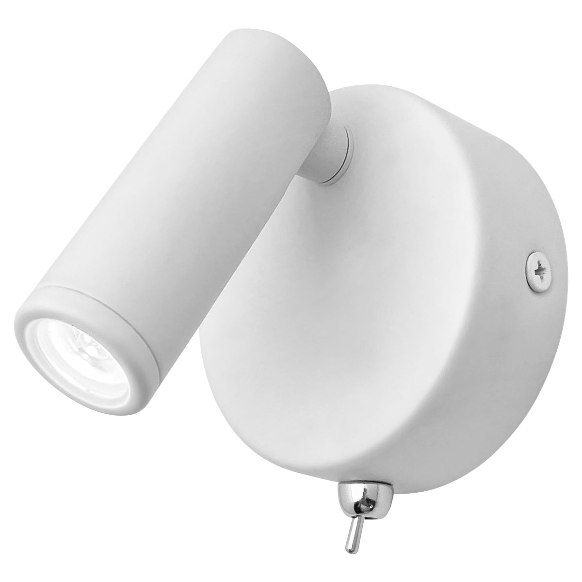 3W LED Adjustable White Wall Mounted Bedside Light Switched Cool White BW08 - Energy Light Bulbs - Free delivery on all orders