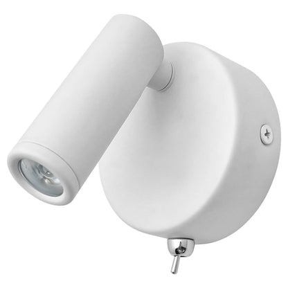 3W LED Adjustable White Wall Mounted Bedside Light Switched Cool White BW08 - Energy Light Bulbs - Free delivery on all orders