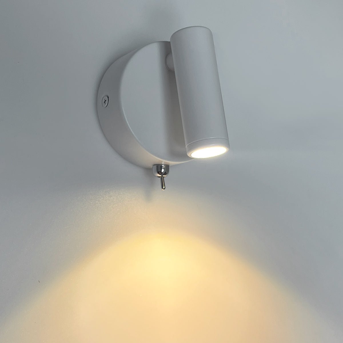 3W LED Adjustable White Wall Mounted Bedside Light Switched Warm White BW07 - Energy Light Bulbs - Free delivery on all orders