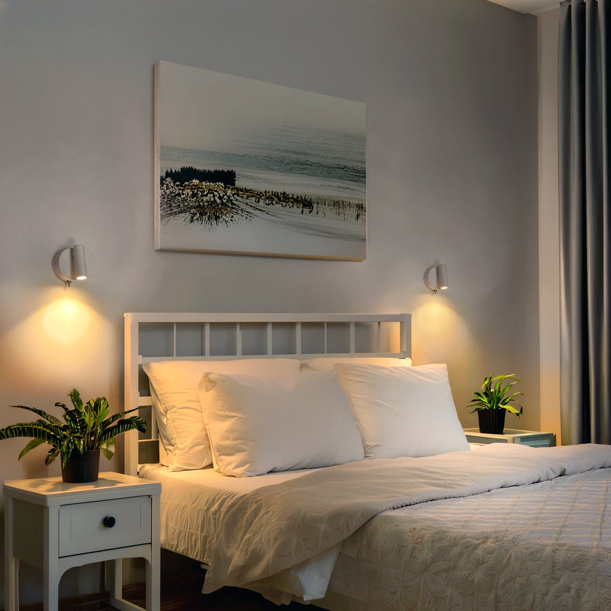 3W LED Adjustable White Wall Mounted Bedside Light Switched Warm White BW07 - Energy Light Bulbs - Free delivery on all orders