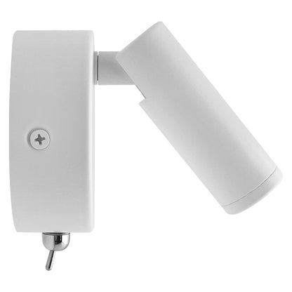 3W LED Adjustable White Wall Mounted Bedside Light Switched Warm White BW07 - Energy Light Bulbs - Free delivery on all orders