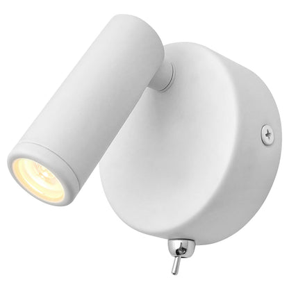3W LED Adjustable White Wall Mounted Bedside Light Switched Warm White BW07 - Energy Light Bulbs - Free delivery on all orders