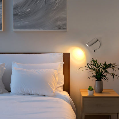 3W LED Adjustable White Wall Mounted Bedside Light Switched Warm White BW07 - Energy Light Bulbs - Free delivery on all orders