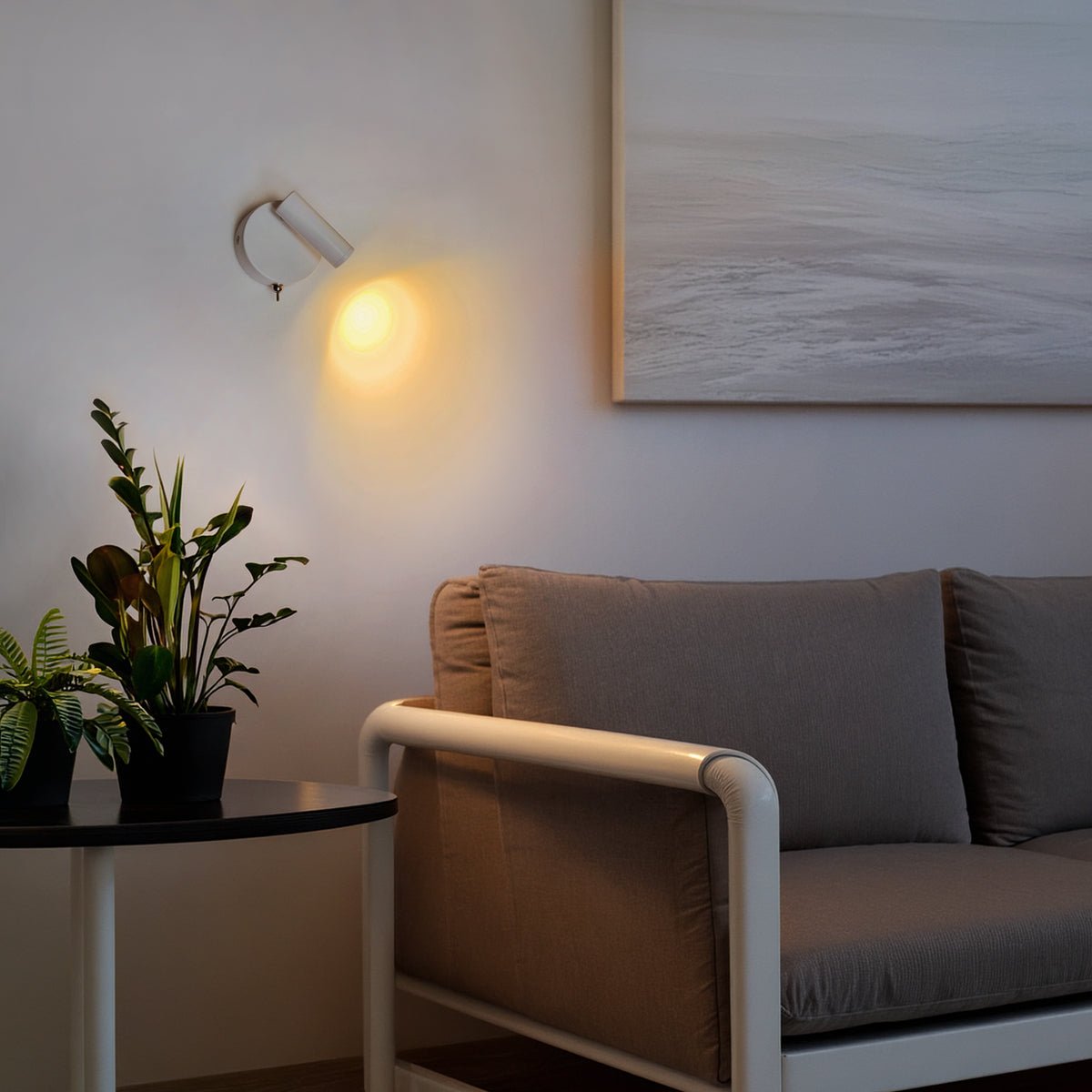 3W LED Adjustable White Wall Mounted Bedside Light Switched Warm White BW07 - Energy Light Bulbs - Free delivery on all orders
