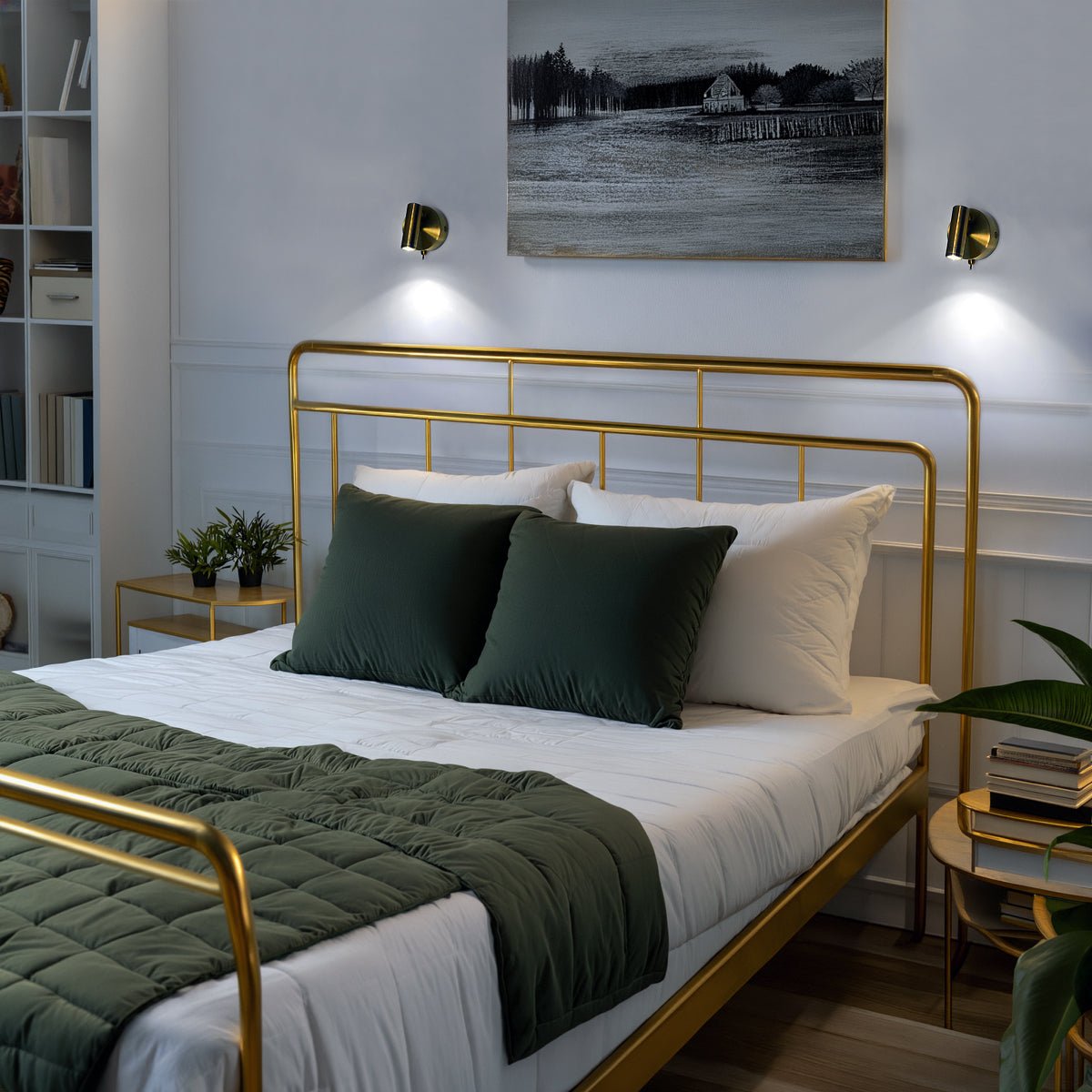 3W LED Bedside Reading Wall Light Antique Brass Cool White 6500K BW14 - Energy Light Bulbs - Free delivery on all orders