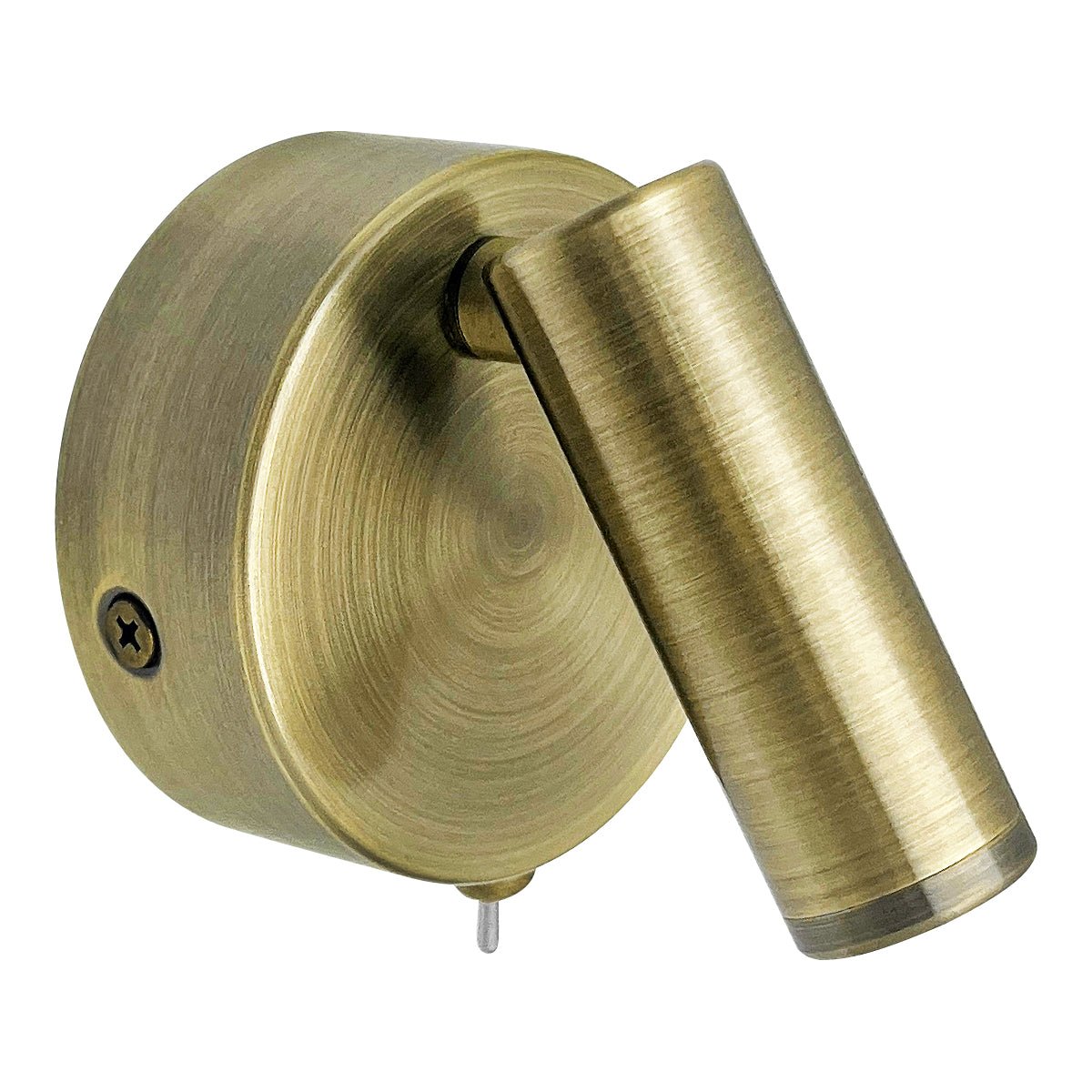 3W LED Bedside Reading Wall Light Antique Brass Warm White 3000K BW13 - Energy Light Bulbs - Free delivery on all orders