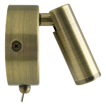3W LED Bedside Reading Wall Light Antique Brass Warm White 3000K BW13 - Energy Light Bulbs - Free delivery on all orders