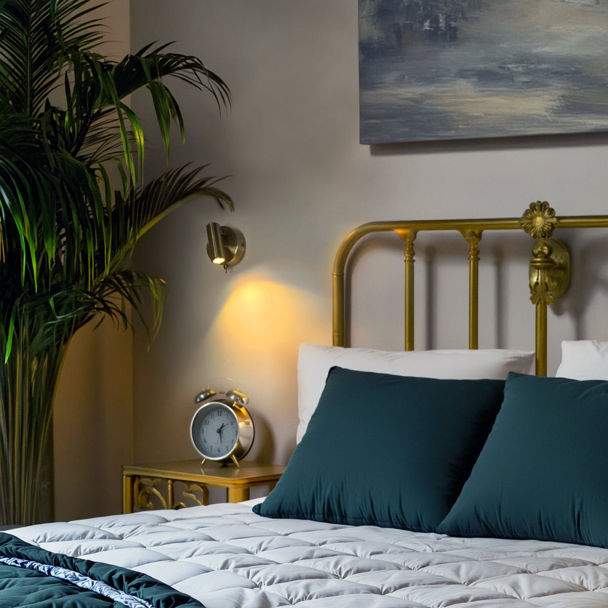 3W LED Bedside Reading Wall Light Antique Brass Warm White 3000K BW13 - Energy Light Bulbs - Free delivery on all orders