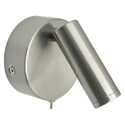 3W LED Bedside Reading Wall Light Brushed Chrome Cool White 6500K BW12 - Energy Light Bulbs - Free delivery on all orders
