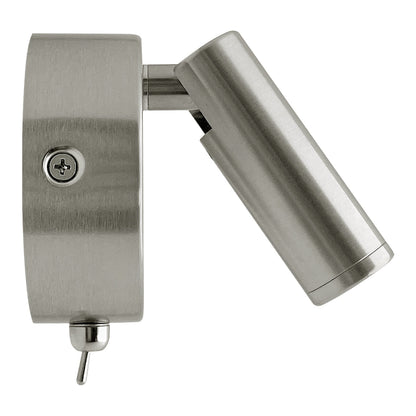 3W LED Bedside Reading Wall Light Brushed Chrome Warm White 3000K BW11 - Energy Light Bulbs - Free delivery on all orders