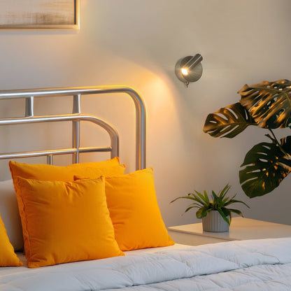 3W LED Bedside Reading Wall Light Brushed Chrome Warm White 3000K BW11 - Energy Light Bulbs - Free delivery on all orders