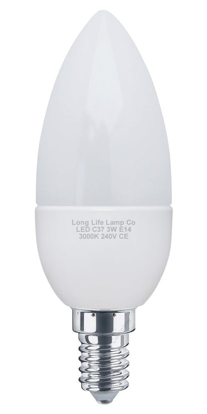 3w LED Candle SES E14 Warm White - Energy Light Bulbs - Free delivery on all orders