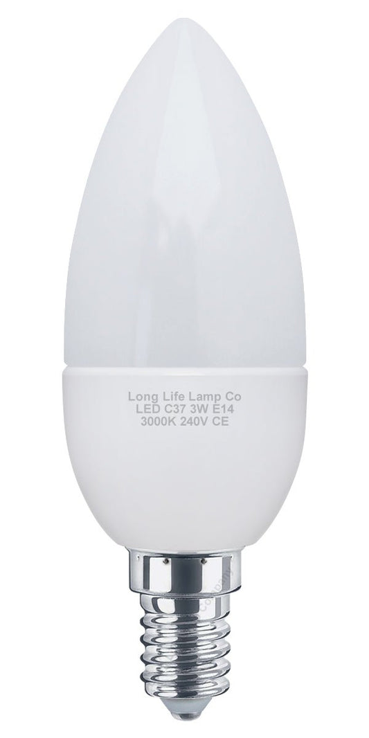3w LED Candle SES E14 Warm White - Energy Light Bulbs - Free delivery on all orders